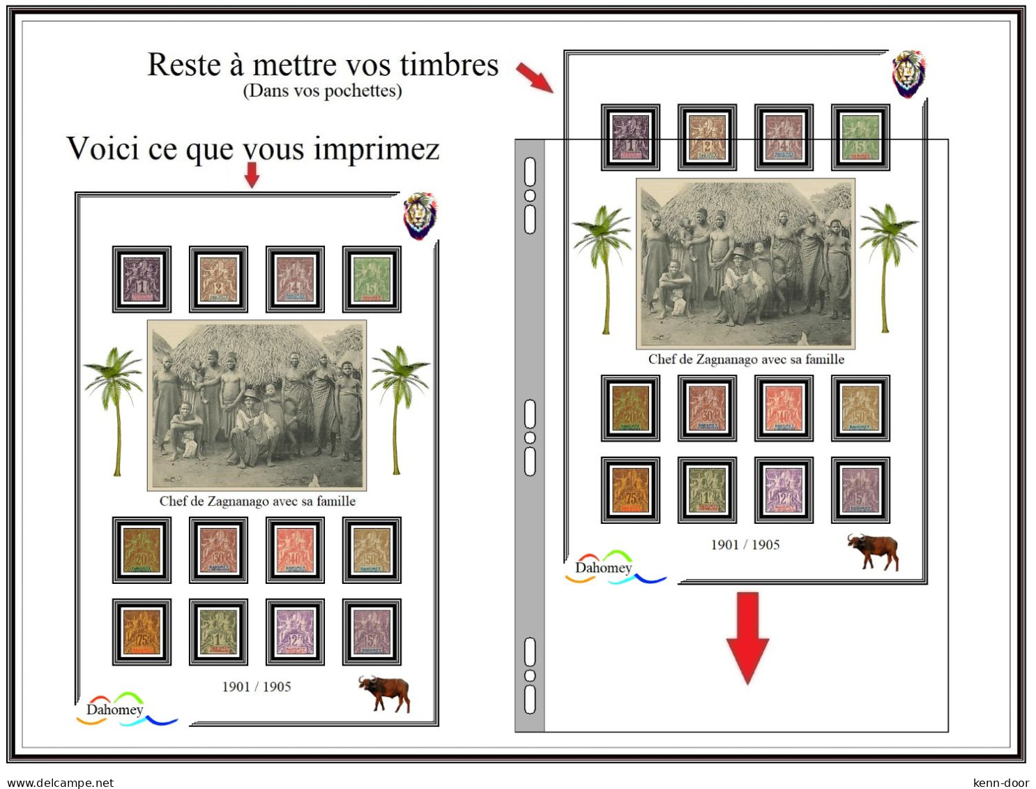 Album De Timbres à Imprimer   LE DAHOMEY - Andere & Zonder Classificatie