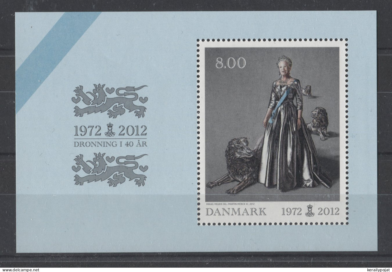 Denmark - 2012 Queen Margrethe II Block MNH__(TH-7778) - Blocks & Sheetlets