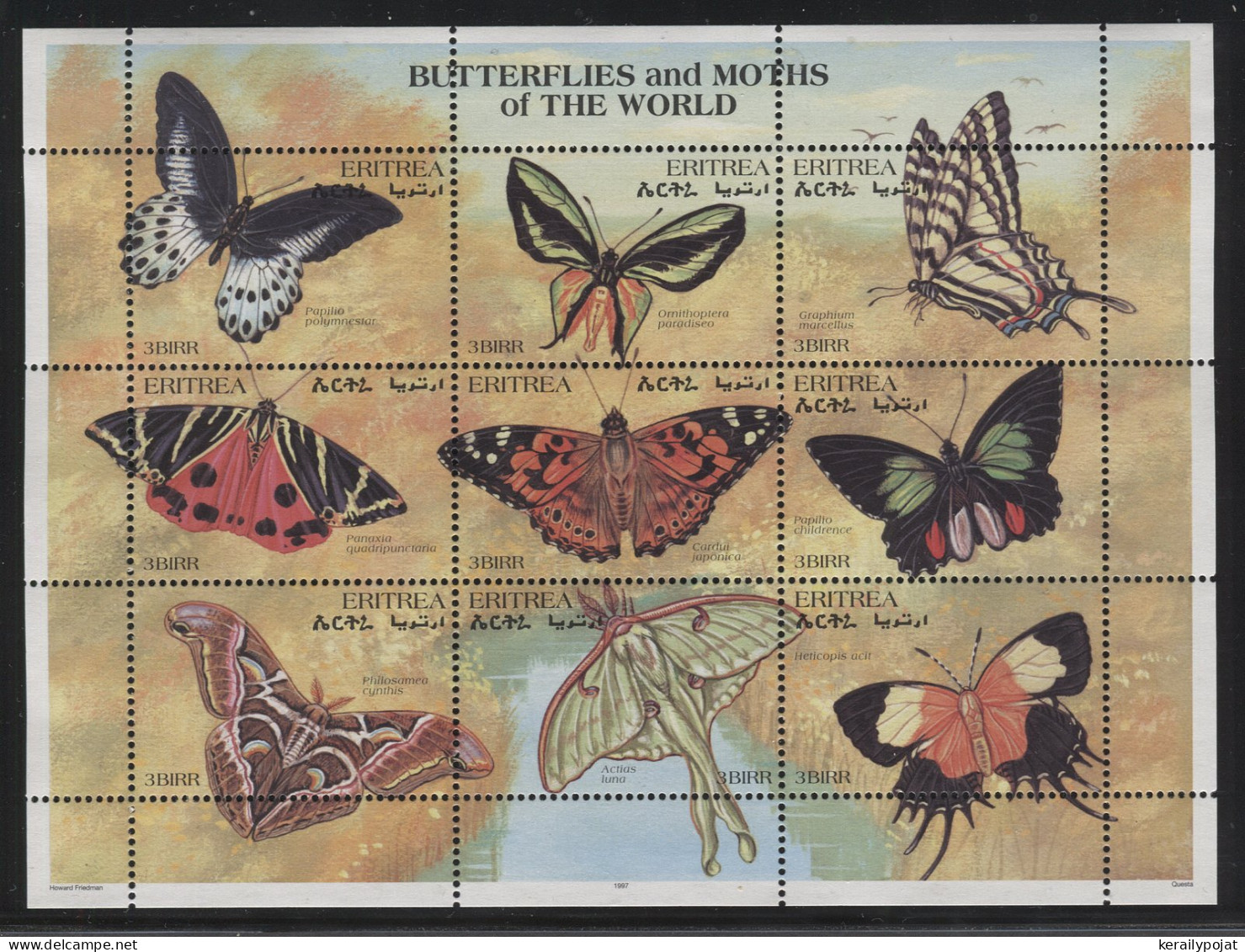 Eritrea - 1997 Butterflies Kleinbogen (1) MNH__(THB-2180) - Eritrea