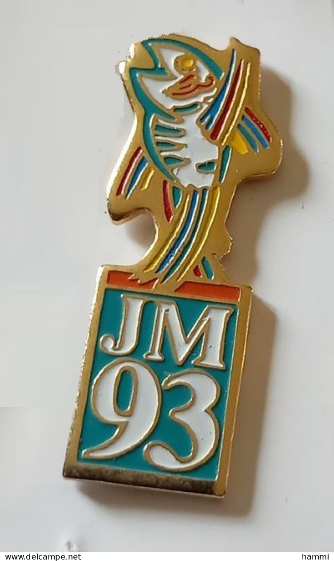 XX344 Pin's JM 93 Jeux Méditerranéens LOGO Poisson Ouverture à Agde Hérault Achat Immédiat - Gymnastik