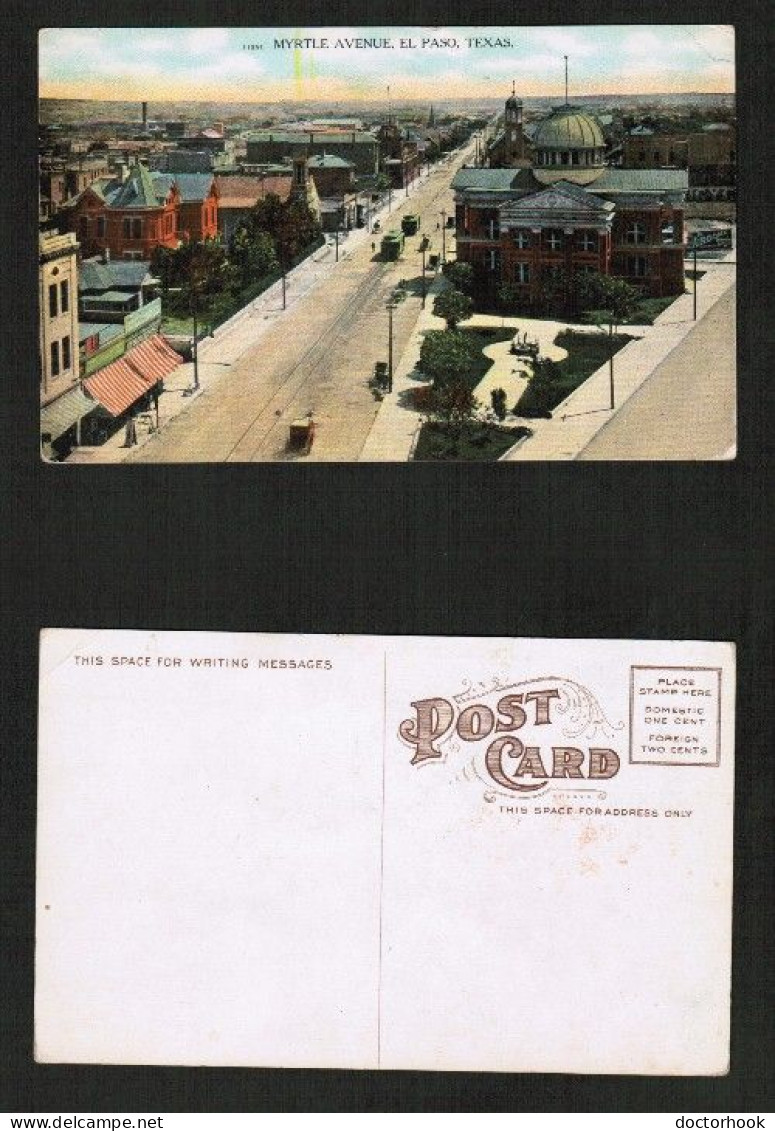 U.S.A.  VINTAGE MYRTLE AVENUE---EL PASO, TEXAS UNUSED POSTCARD (PC-186) - El Paso