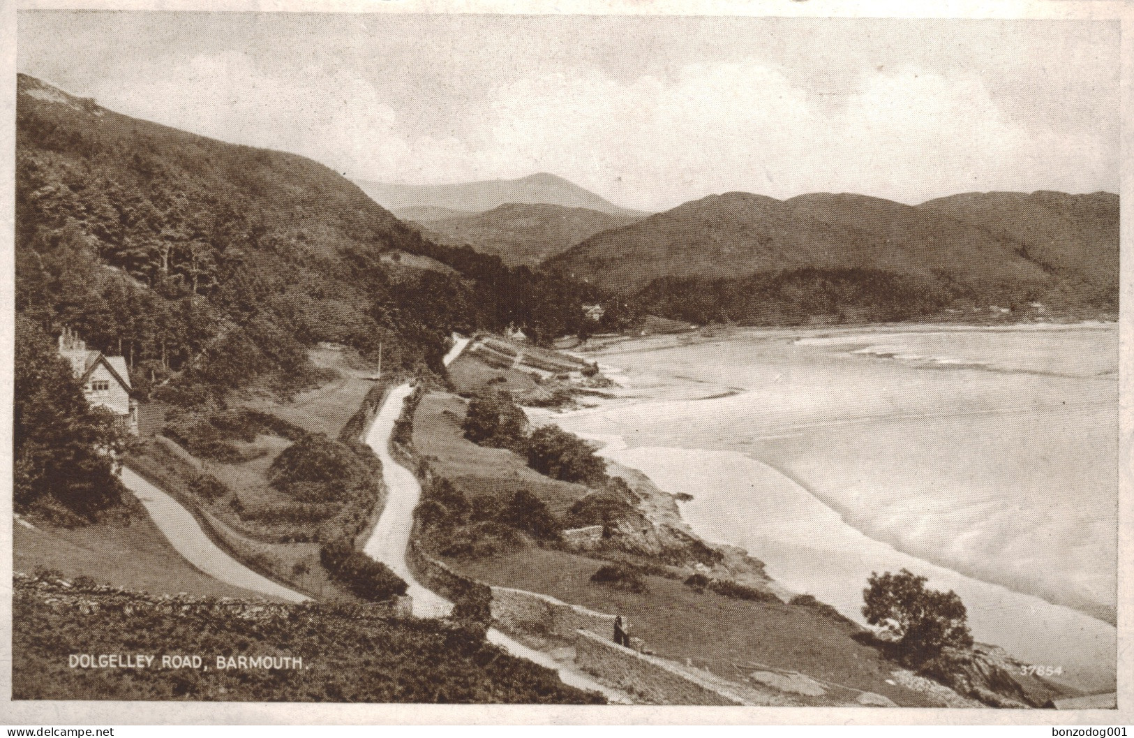 Valentine Photo Brown Postcard Dolgelley Road, Barmouth, Gwynedd Wales. Unposted - Merionethshire