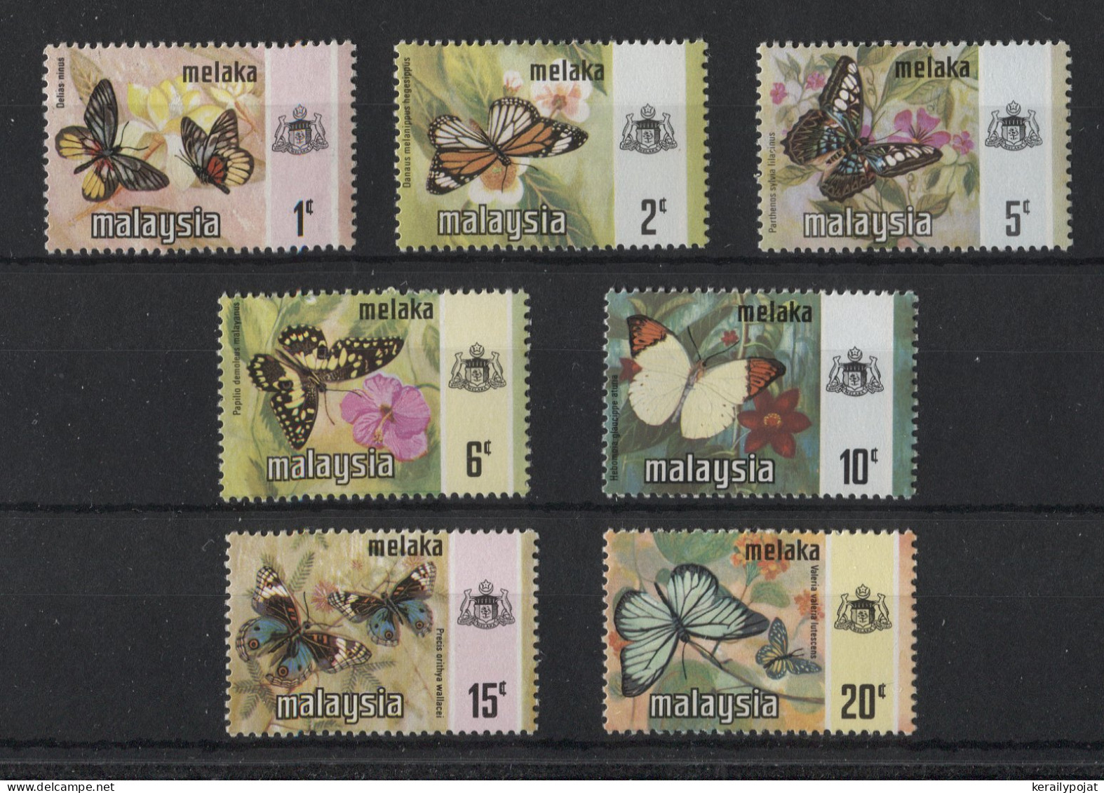 Malacca - 1971 Butterflies MNH__(TH-22608) - Malacca
