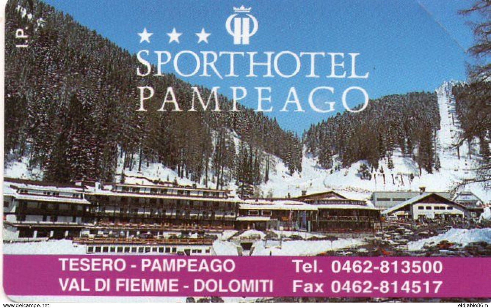 ITALY - MAGNETIC CARD - SIP - PRIVATE RESE PUBBLICHE - 166 - SPORTHOTEL PAMPEAGO - MINT - Privées Rééditions