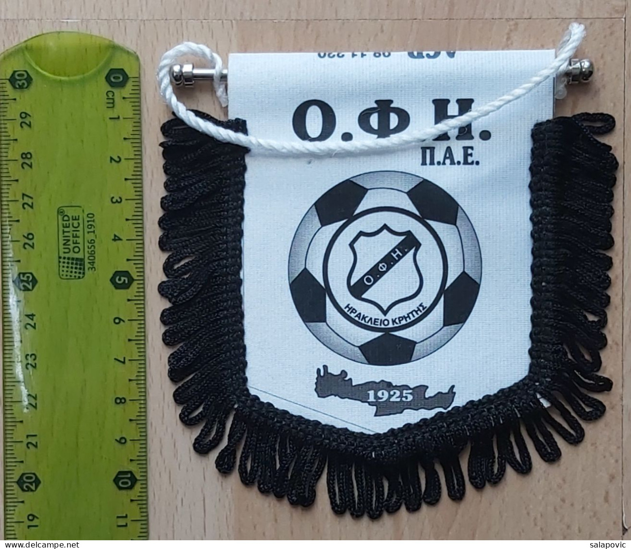 OFI Crete (ΟΦΗ), Greece Football Soccer Club Calcio Futbol Futebol PENNANT, SPORTS FLAG ZS 4/14 - Bekleidung, Souvenirs Und Sonstige