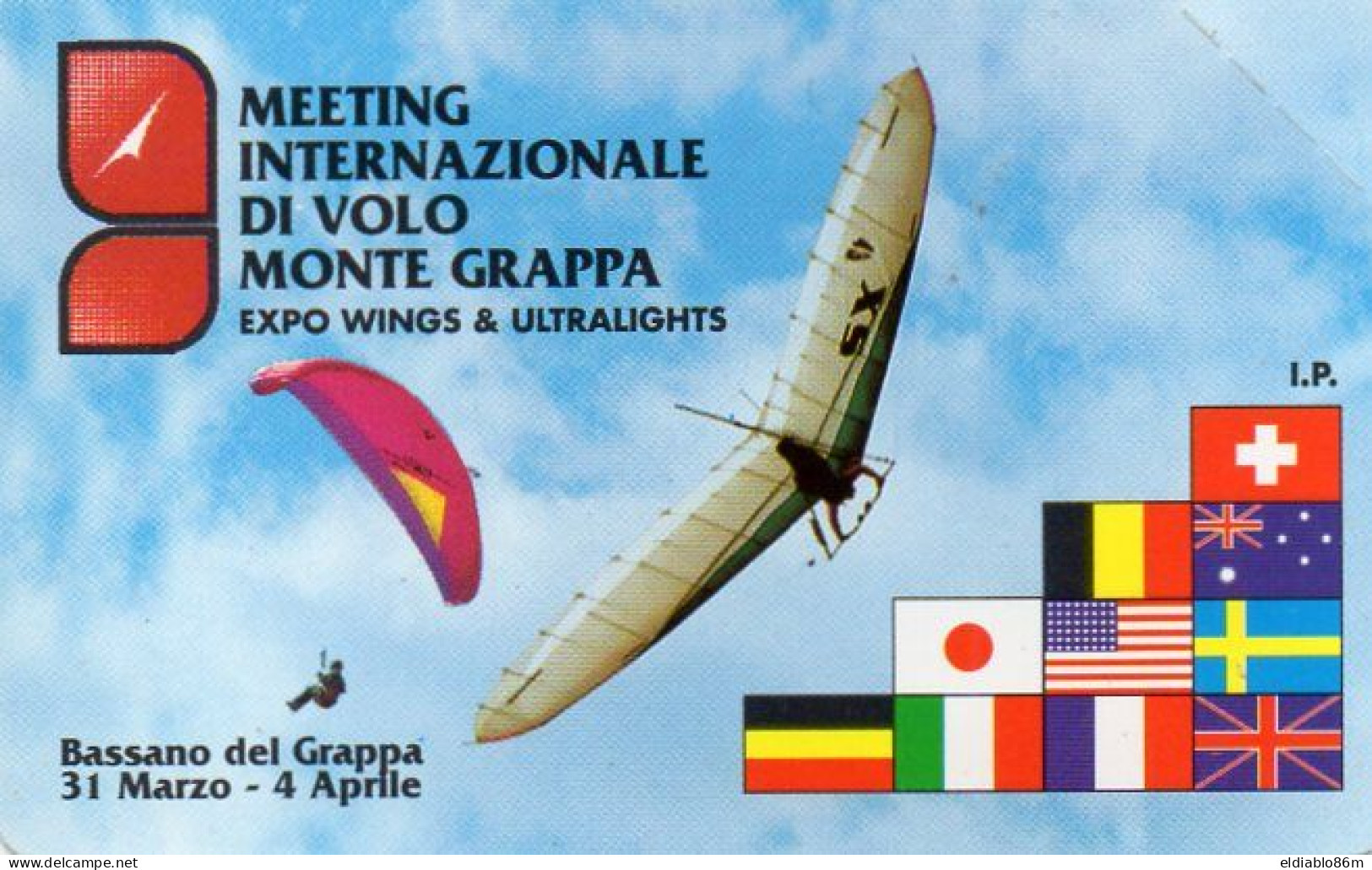 ITALY - MAGNETIC CARD - SIP - PRIVATE RESE PUBBLICHE - 172 - MEETING VOLO MONTE GRAPPA  - MINT - Privées Rééditions