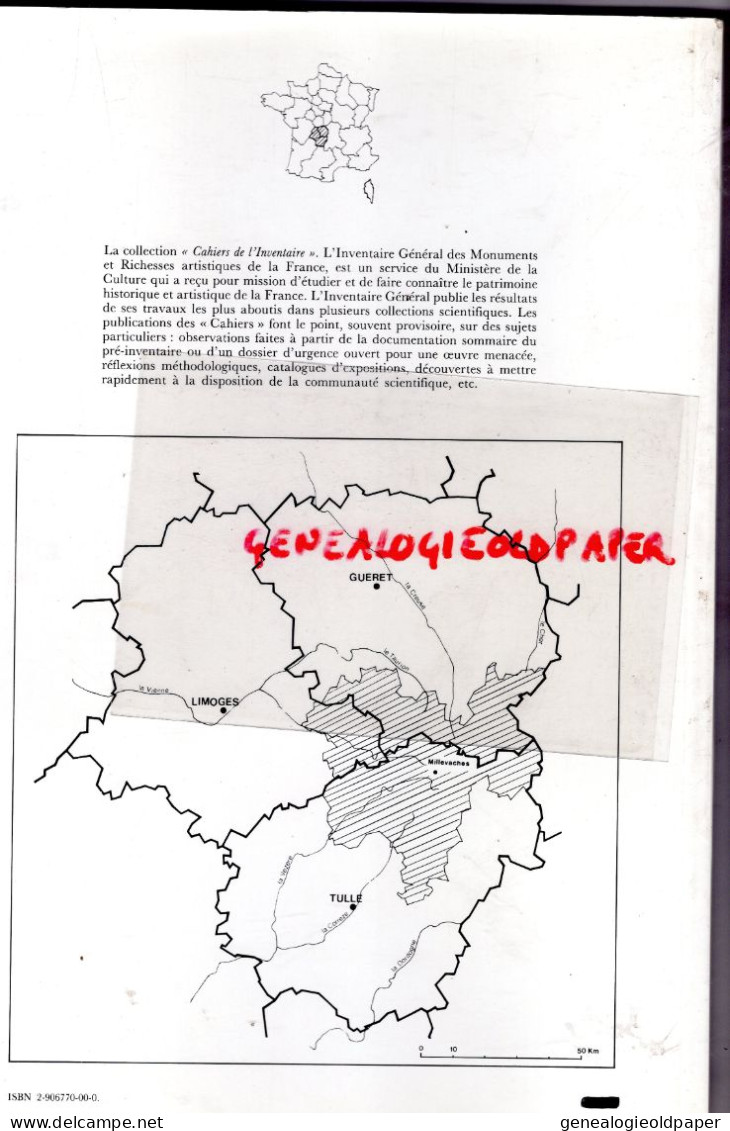 19-MILLEVACHES EN LIMOUSIN- CAHIER INVENTAIRE- PATRIMOINE LIMOUSIN- JACQUES CHIRAC-J.C. GROUSSARD-ROBINNE-VALADAS-LINTZ - Limousin