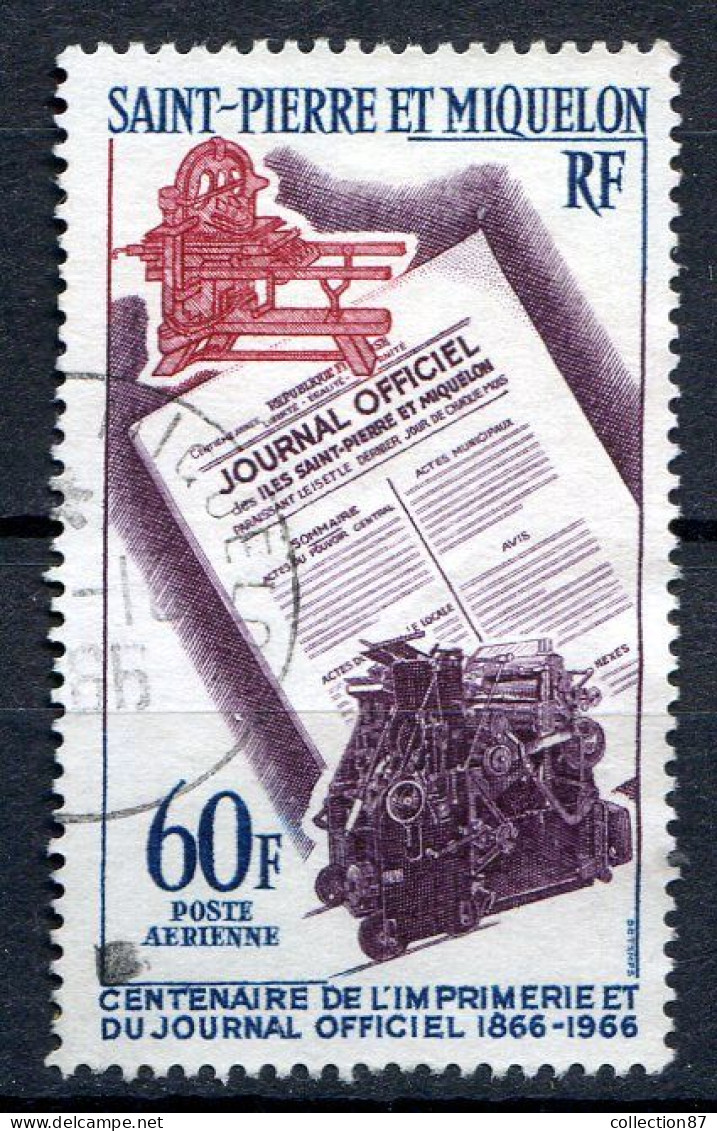 Réf 55 CL2 < -- SAINT PIERRE Et MIQUELON < Yvert PA N° 37 Ø < Oblitéré Ø Used - Used Stamps