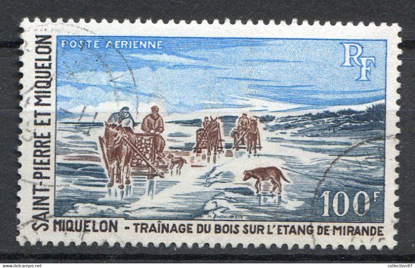 Réf 55 CL2 < -- SAINT PIERRE Et MIQUELON < Yvert PA N° 45 Ø < Oblitéré Ø Used - Cote 17.00 € - Used Stamps