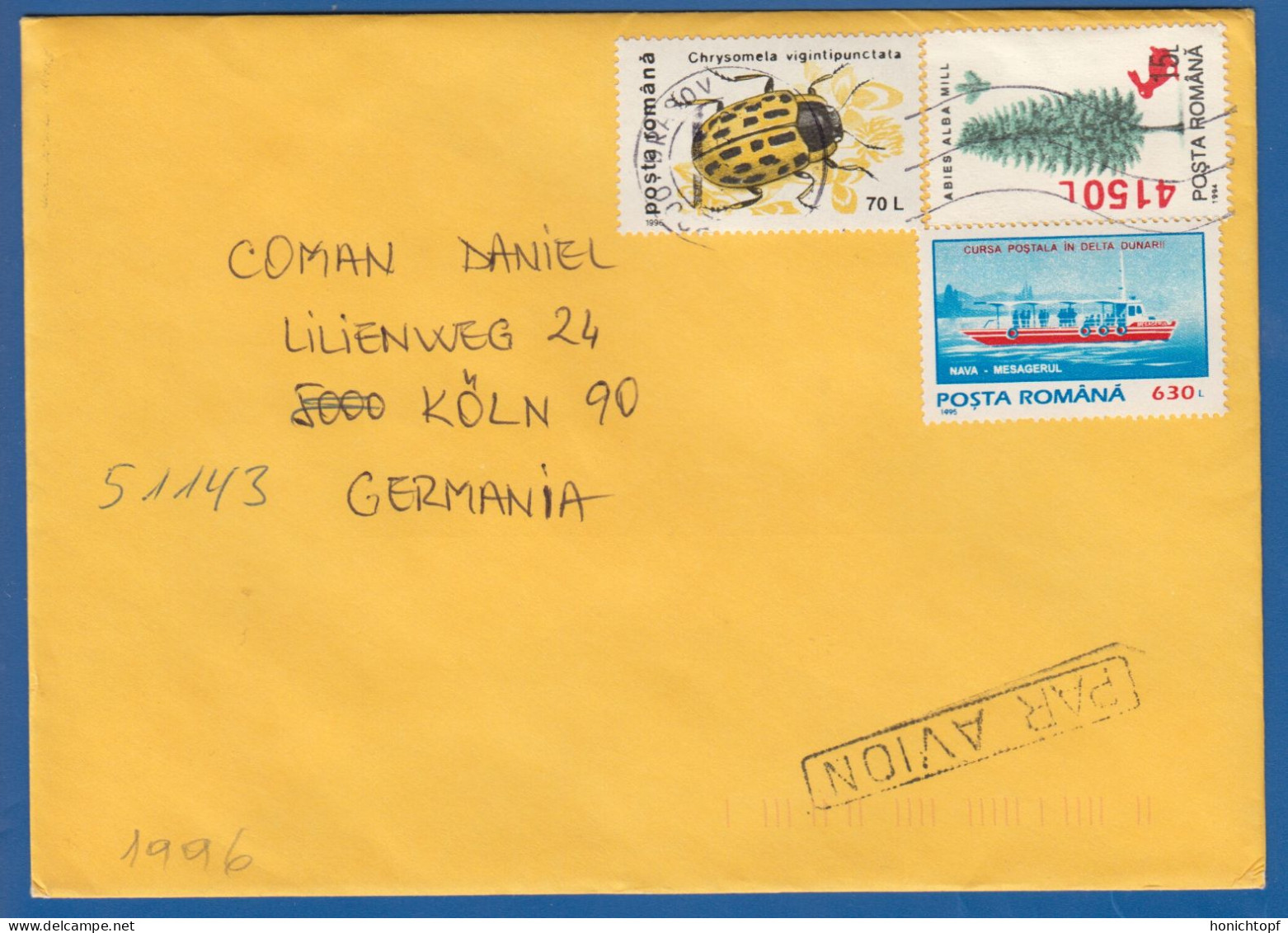 Rumänien; Brief Infla; 1996; Brasov; Romania - Storia Postale