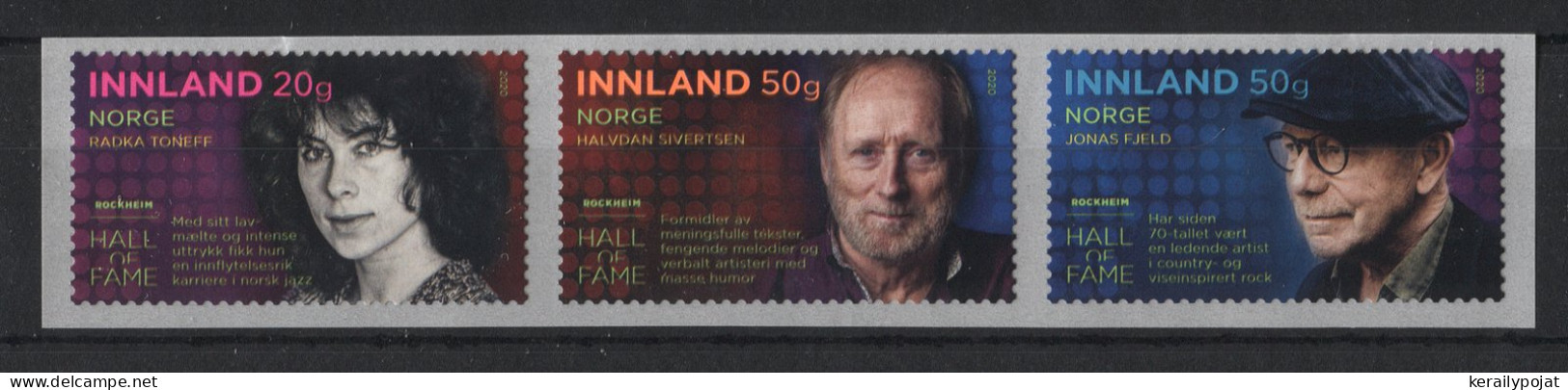 Norway - 2020 Rockheim Hall Of Fame Music Award Self-adhesive Strip MNH__(TH-22516) - Neufs