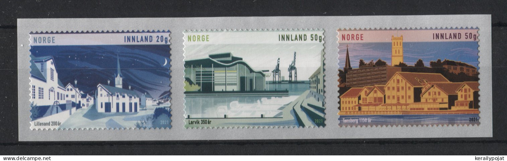 Norway - 2021 Cities Self-adhesive Strip MNH__(TH-22518) - Neufs