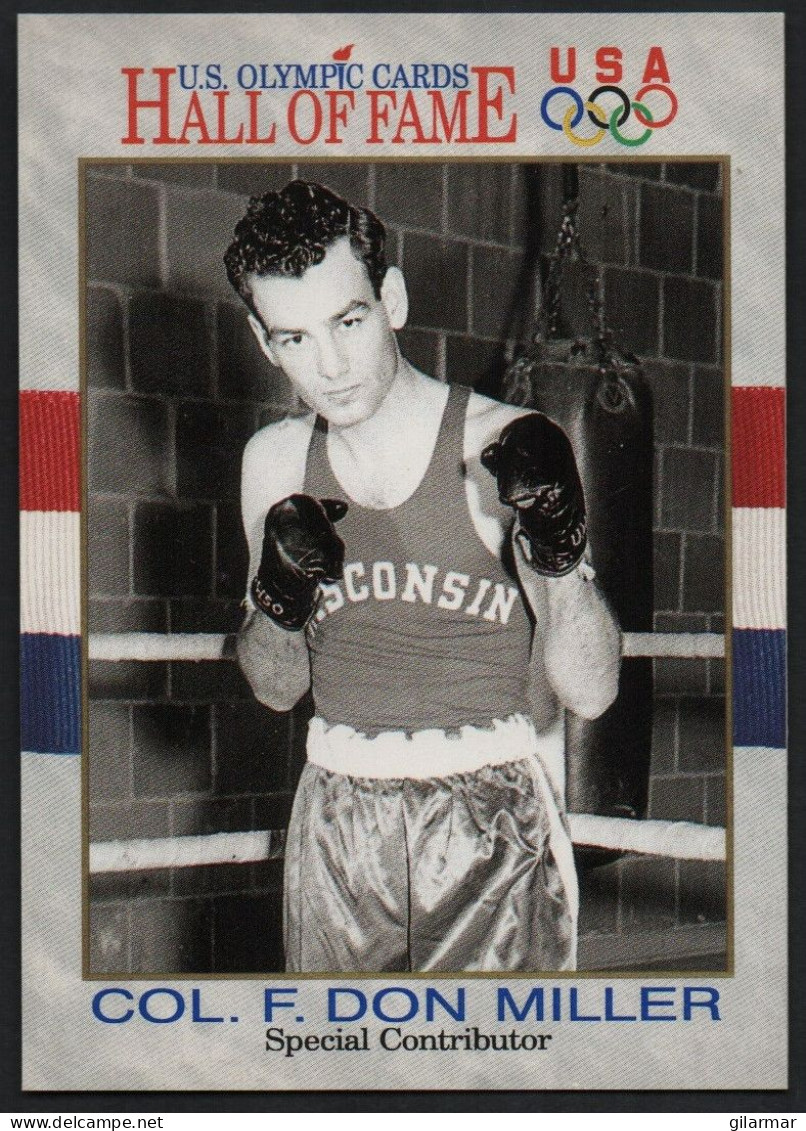 UNITED STATES - U.S. OLYMPIC CARDS HALL OF FAME - SPECIAL CONTRIBUTOR - BOXING - COLONEL F. DON MILLER - # 73 - Trading-Karten