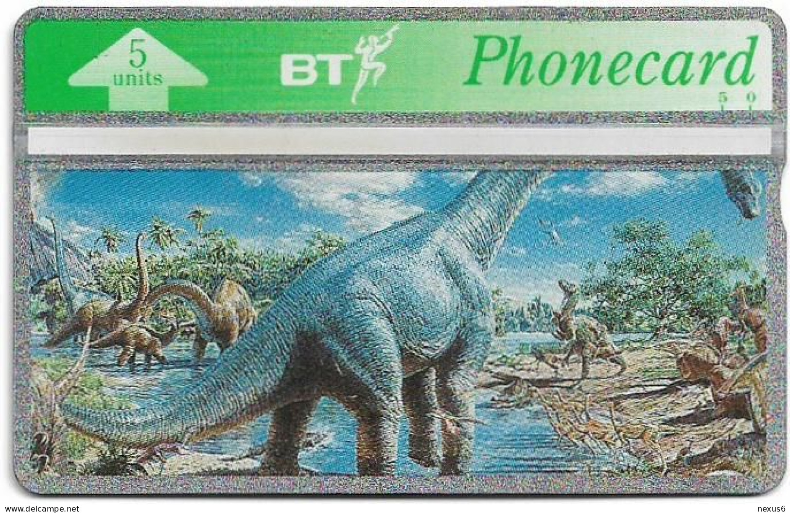 UK - BT - L&G - BTO-066 - Dinosaurs, Dinosaur Scene Puzzle 1/2, - 310K - 5Units, 5.000ex, Mint - BT Emissions Etrangères