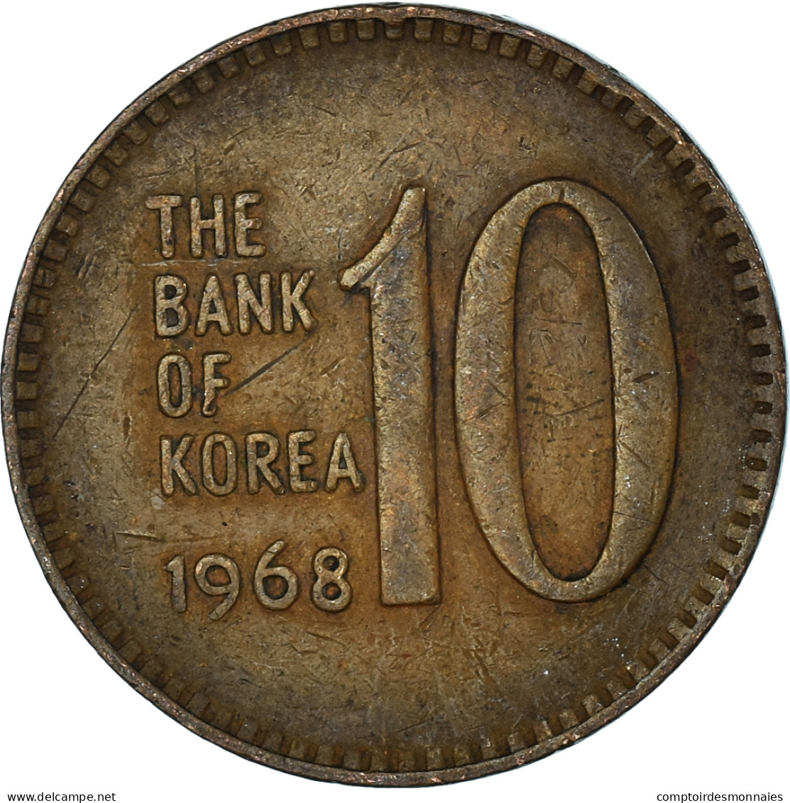Monnaie, Corée, 10 Won, 1968 - Coreal Del Sur