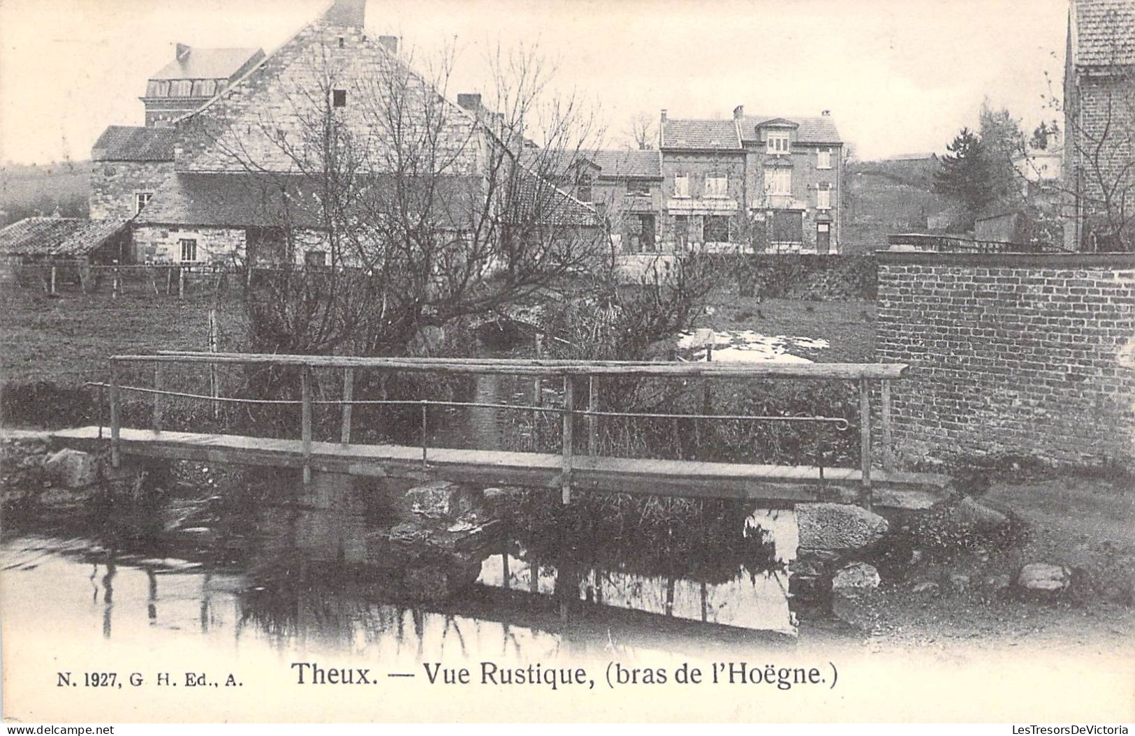 Belgique - Theux - Vue Rustique - Bras De L'Hoëgne - Edit. G.H. - Pont - Rivière - Carte Postale Ancienne - Verviers