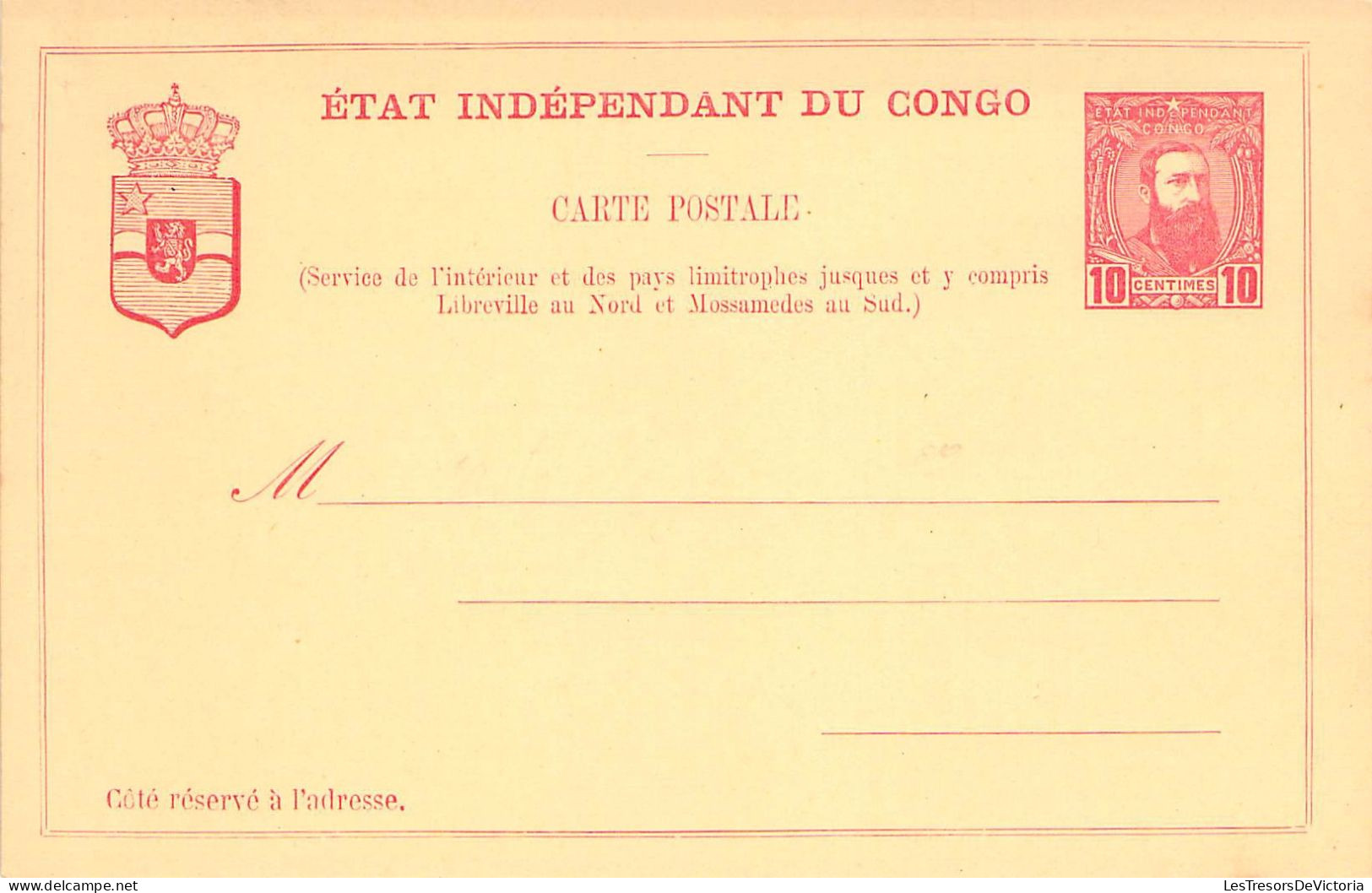 Congo Belge - Etat Indépendant Du Congo - Entier Postal  10 Centimes - Carte Postale Ancienne - Belgisch-Kongo