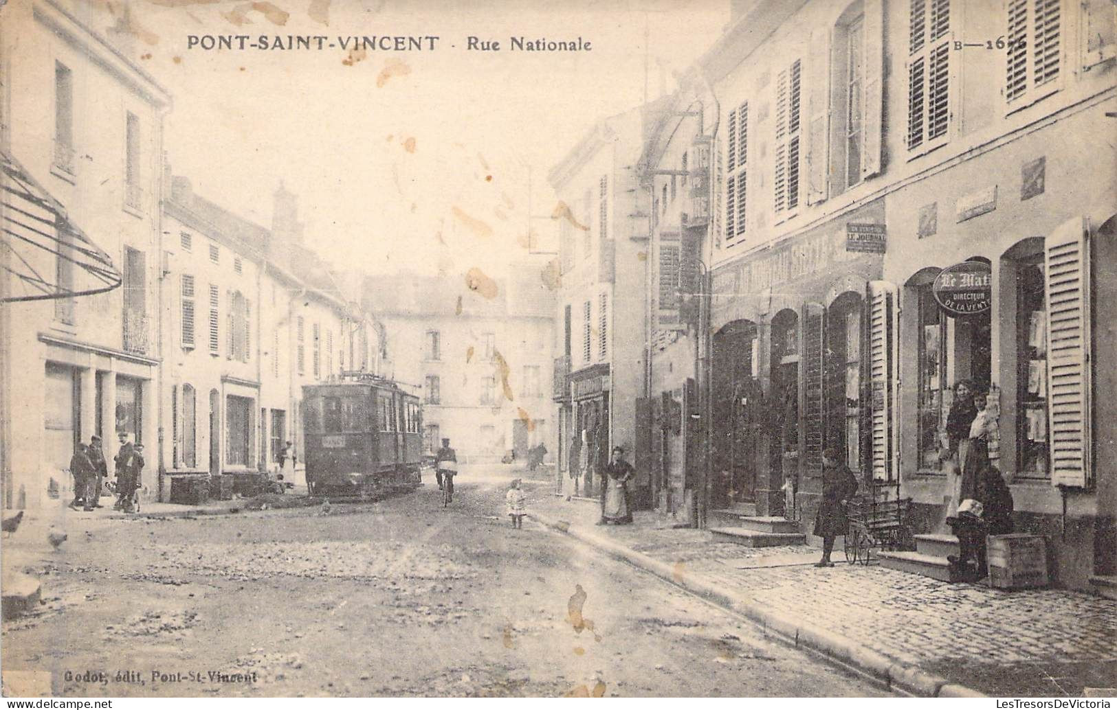 FRANCE - 54 - PONT SAINT VINCENT - Rue Nationale - Edit Godot - Carte Postale Ancienne - Jarny