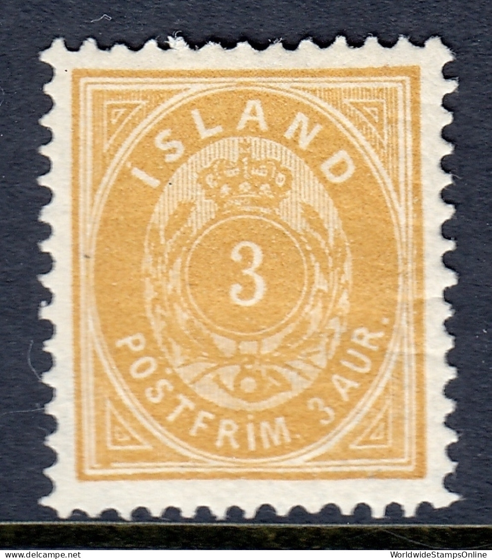 Iceland - Scott #21 - MH - Hinge Crease, Pencil On Reverse - SCV $145 - Neufs