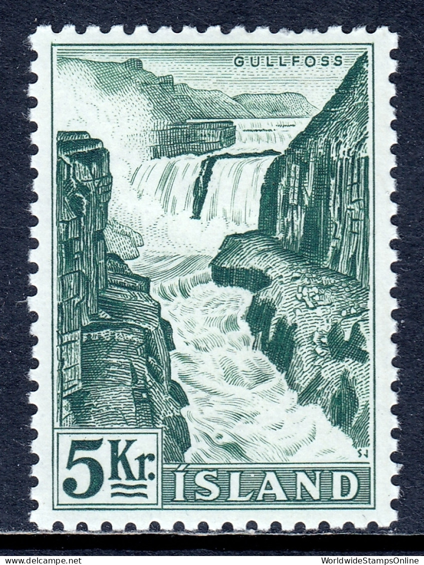Iceland - Scott #296 - MLH - Gum Bump - SCV $15 - Neufs