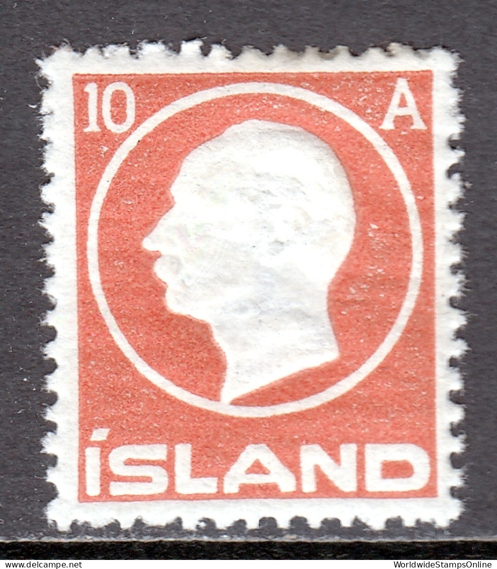 Iceland - Scott #93 - MH - Perf Toning At Top - SCV $37.50 - Unused Stamps