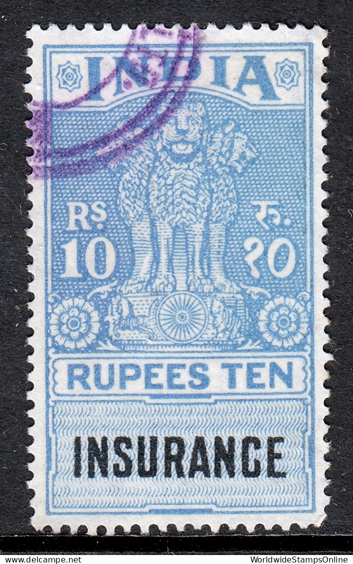 India - 10r Insurance Revenue - Barefoot 2012 #87 - CV £3.50 - Other & Unclassified