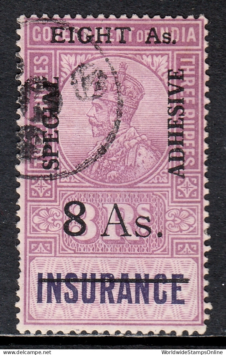 India - 8a On 3r Share Transfer Revenue - Barefoot 2012 #140 - CV £15 - Other & Unclassified