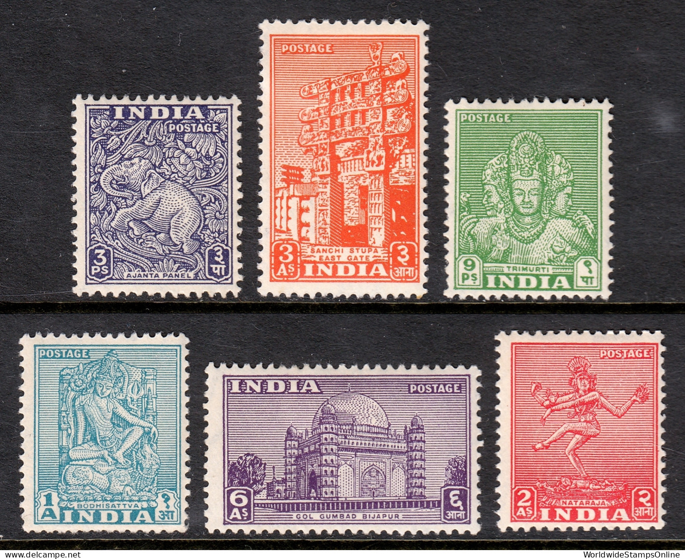 India - Scott #207//215 - MH - Most With Pencil/rev. - SCV $8.75 - Nuovi