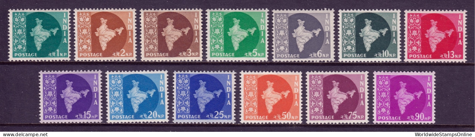 India - Scott #275//288 - Short Set Missing #280 - MH - SCV $28 - Unused Stamps