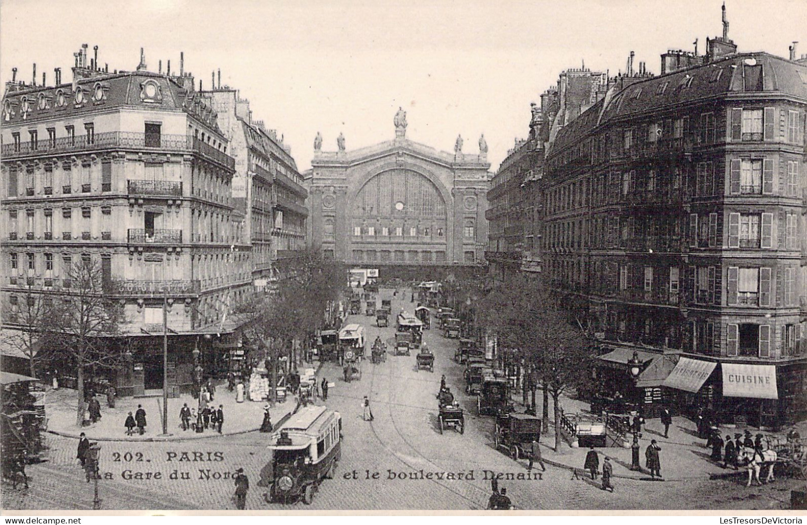 FRANCE - 75 - PARIS - La Gare Du Nord Et Le Boulevard Denain - Carte Postale Ancienne - Metro, Estaciones