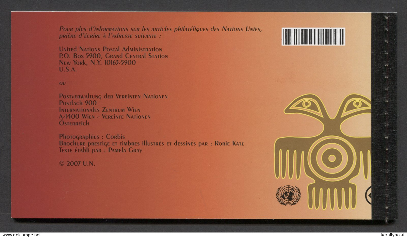 Switzerland (UN Geneva) - 2007 Unesco World Heritage South America Booklet MNH__(FIL-70) - Postzegelboekjes