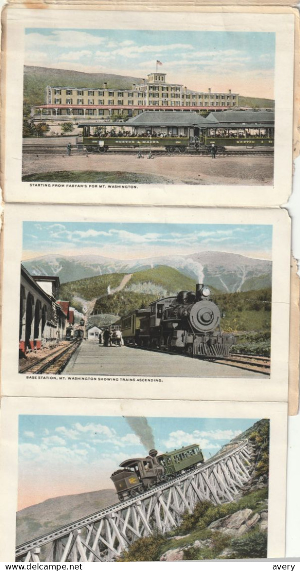 Souvenir Folder Of Mount Washington, White Mountains, New Hampshire  Wear On The Edges - White Mountains