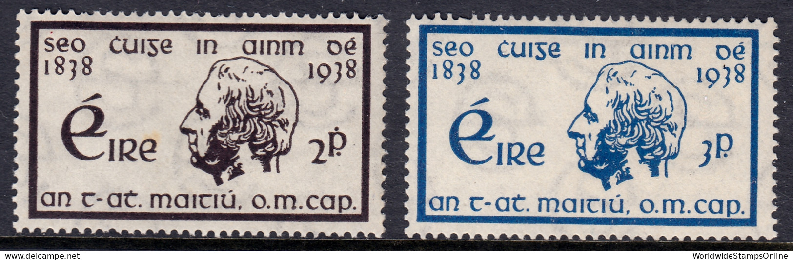 Ireland - Scott #101-102 - MNH - Expertizing Mark #102 - SCV $11.00 - Unused Stamps