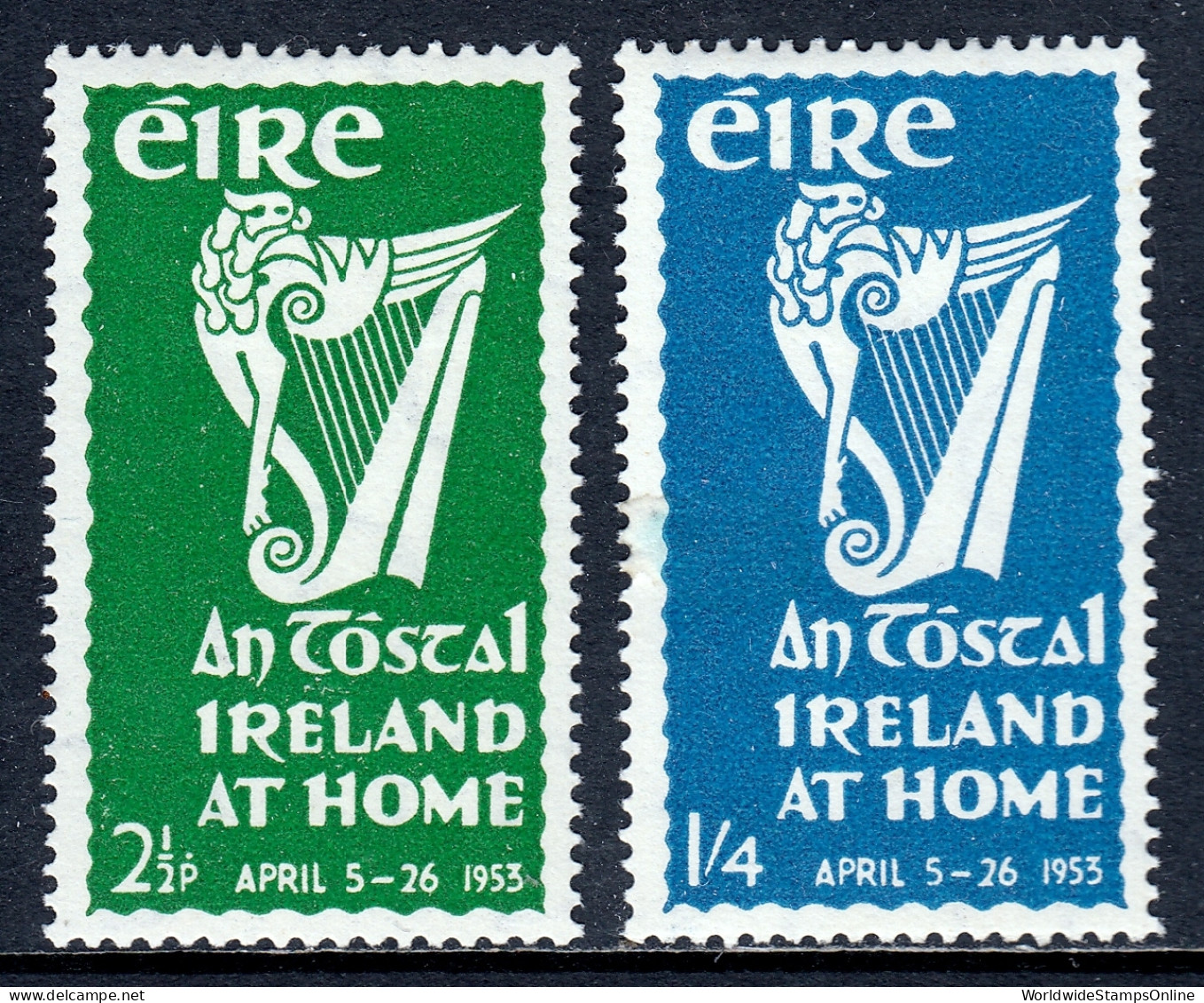 Ireland - Scott #147-148 - MH - Crease Center Left #148 - SCV $32 - Unused Stamps