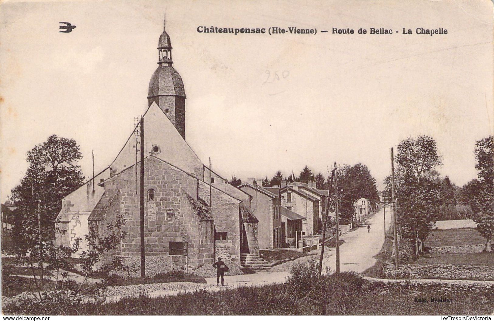 FRANCE - 87 - CHATEAUPONSAC - Route De Bellac - La Chapelle - Carte Postale Ancienne - Chateauponsac