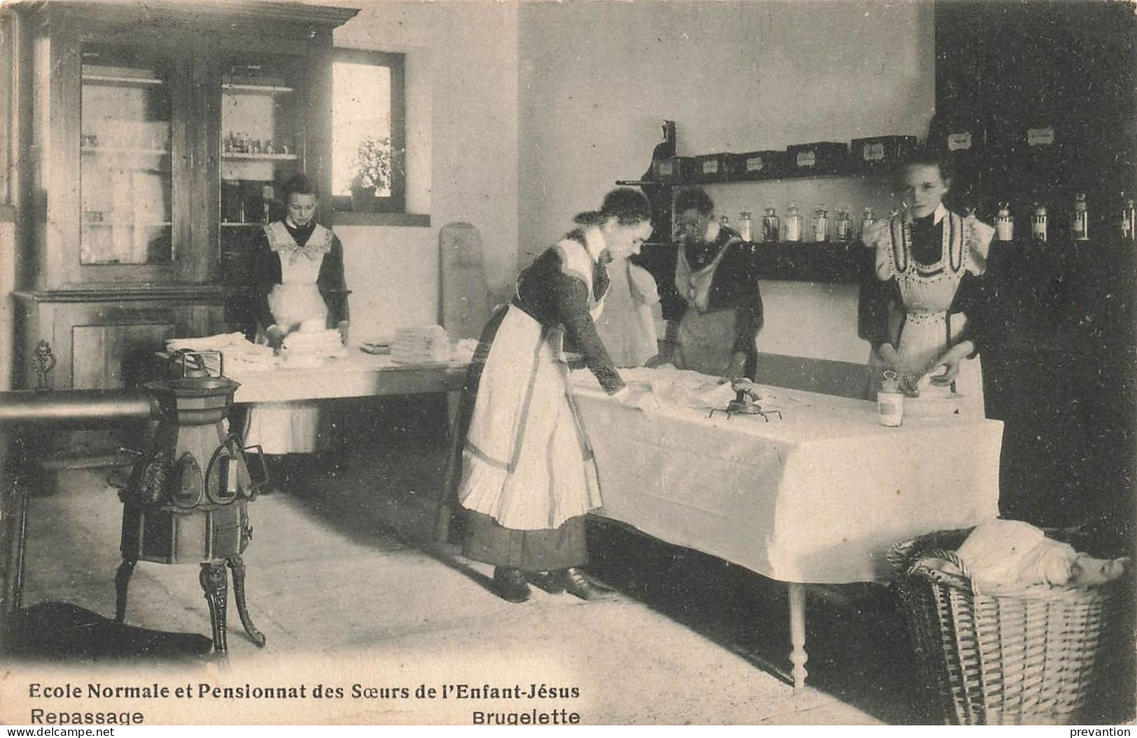 BRUGELETTE - Ecole Normale Et Pensionnat Des Sœurs De L'Enfant Jésus - Repassage - Circulé En 1914 Vers Warquignies - Brugelette