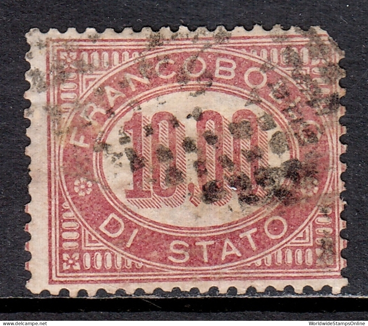 Italy - Scott #O8 - Used - Crease, Rounded Corner UR - SCV $135 - Officials
