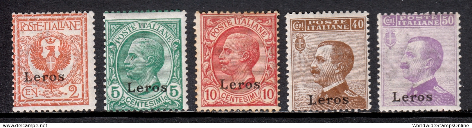 Italy (Lero)  - Scott #1//8 - Short Set - MH - See Description - SCV $25 - Aegean (Lero)