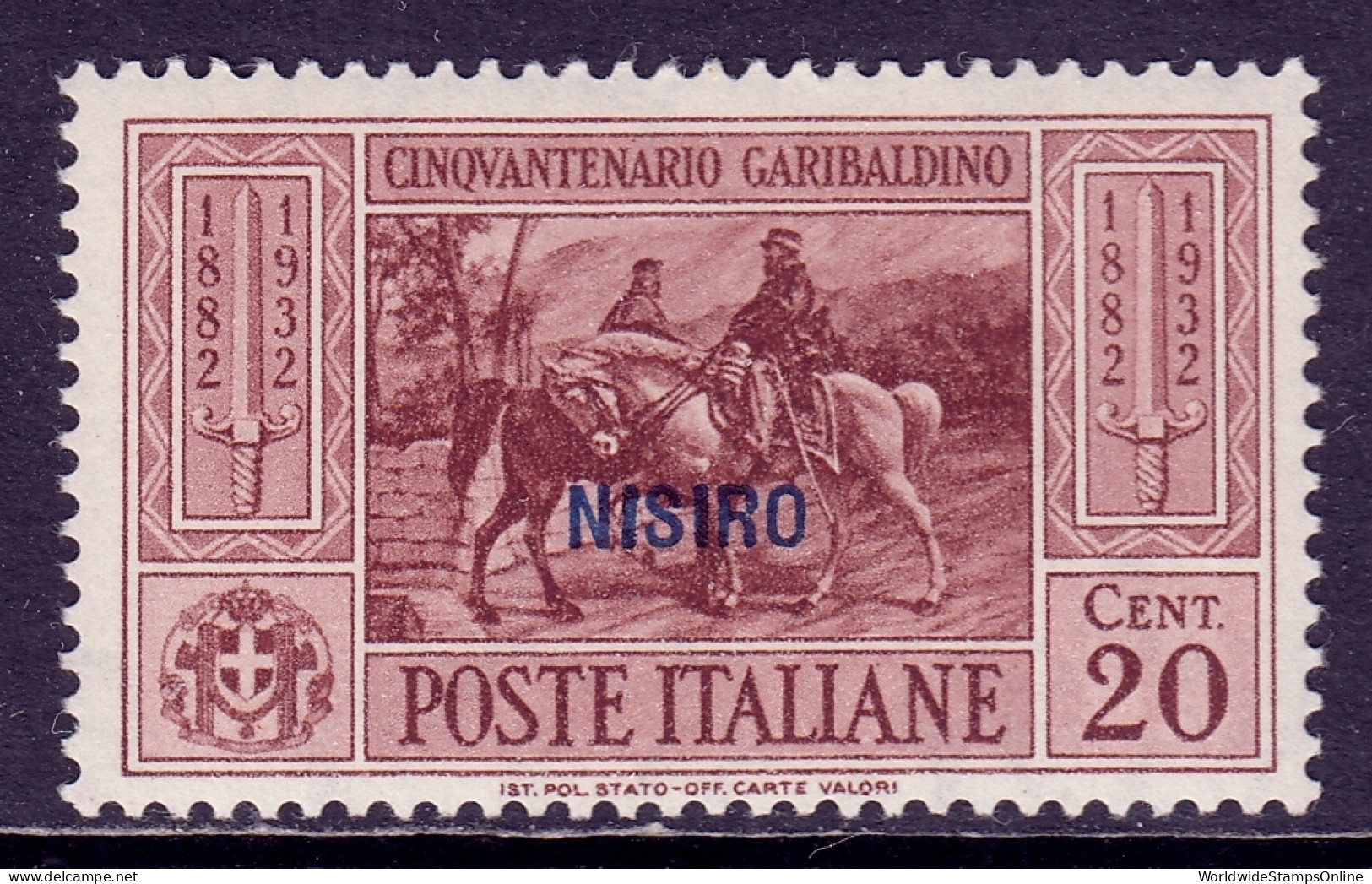 Italy (Nisiro) - Scott #18 - MH - Gum Bump - SCV $18 - Egée (Nisiro)