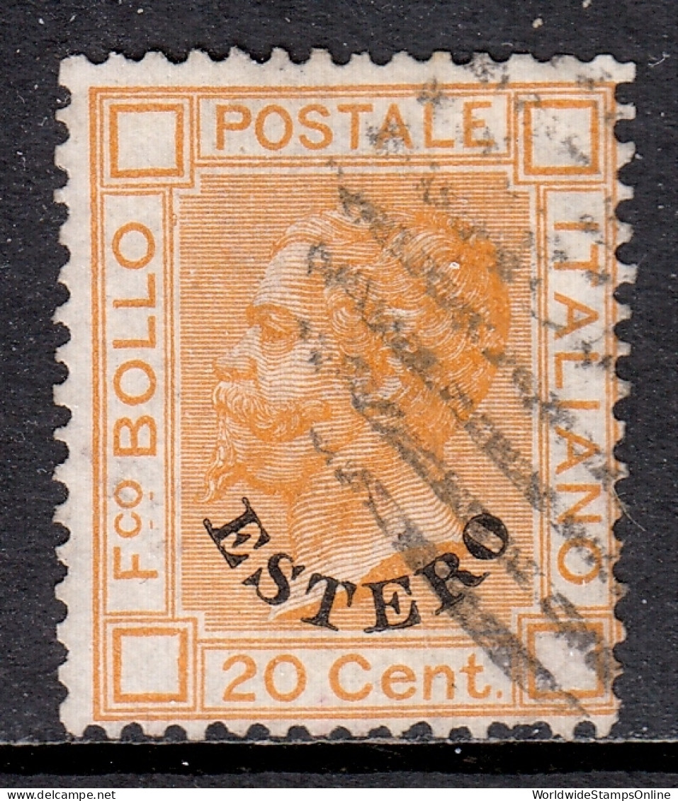 Italy (Offices Abroad)  - Scott #7 - Used - 1 Short Perf, Pencil/rev. - SCV $30 - Other & Unclassified