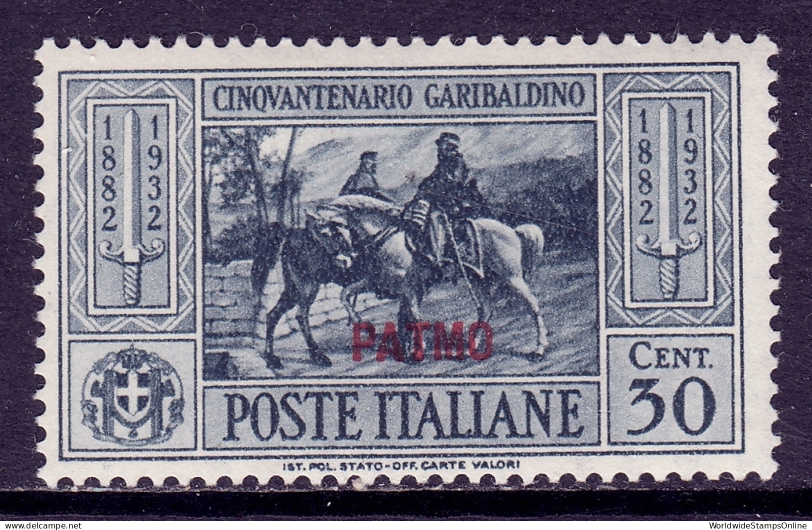 Italy (Patmo) - Scott #20 - MH - Gum Bump - SCV $18 - Ägäis (Patmo)