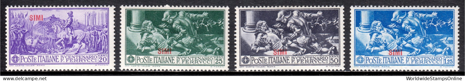 Italy (Simi) - Scott #12//15 - Short Set - MH - SCV $15 - Egée (Simi)