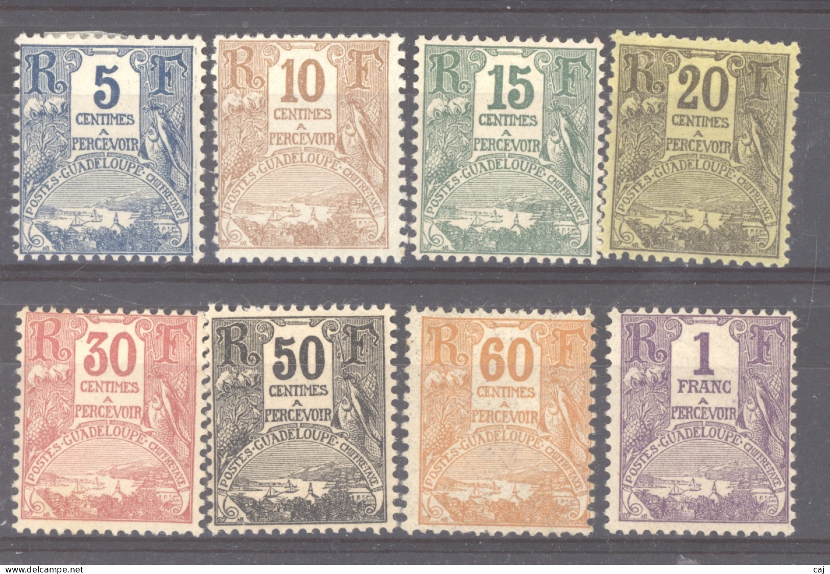 Guadeloupe  -  Taxes  :  Yv  15-22  * - Timbres-taxe