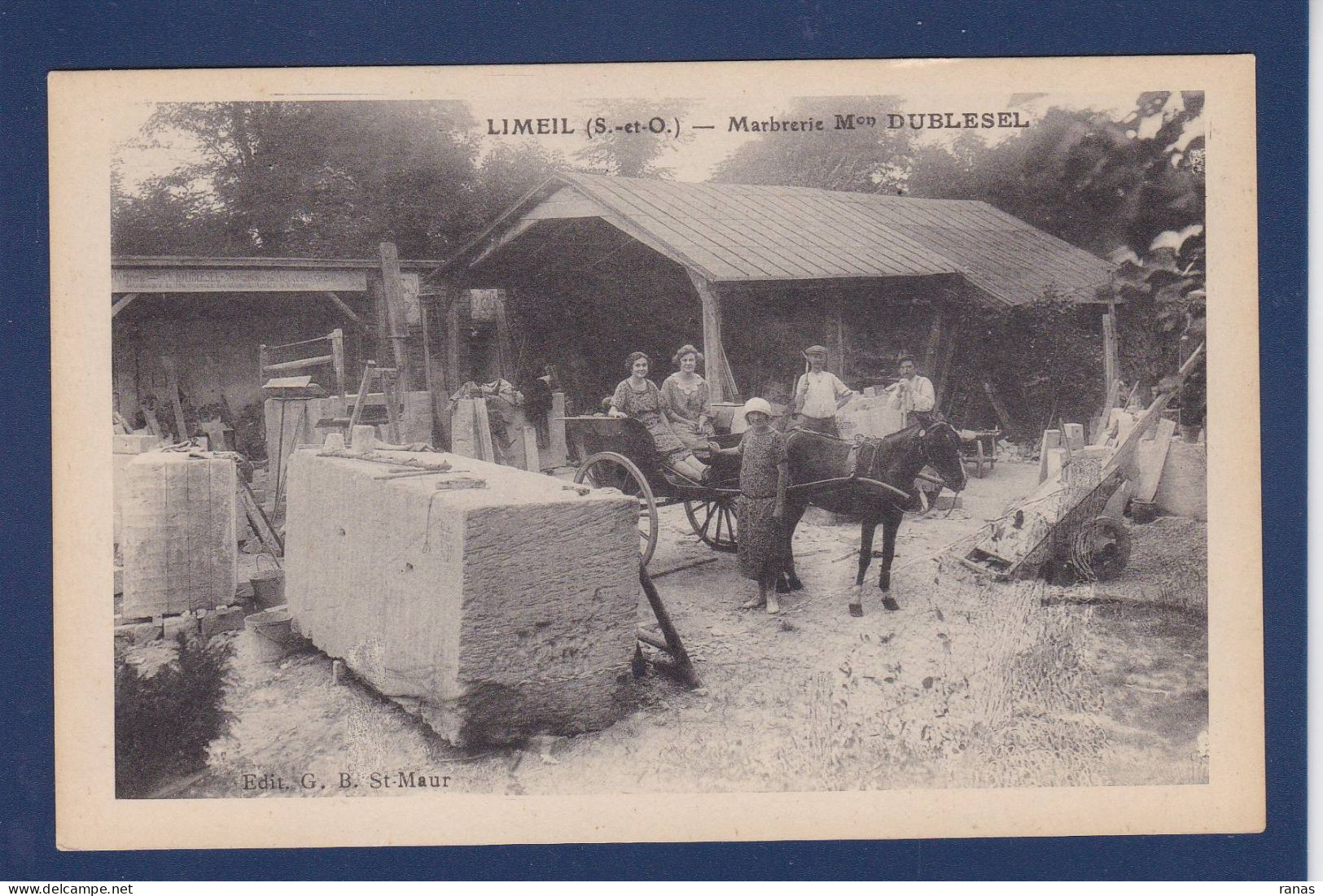 CPA [94] Val De Marne > Limeil Brevannes Métier Marbre Non Circulé - Limeil Brevannes