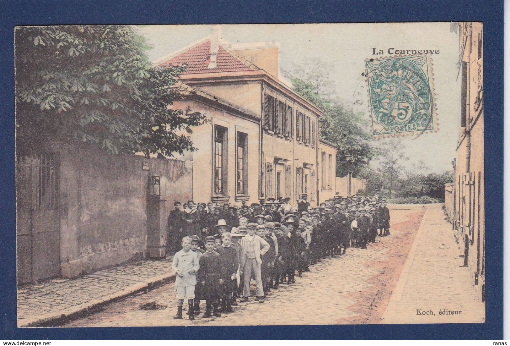 CPA [93] Seine Saint Denis > Voir Dos La Courneuve école - La Courneuve