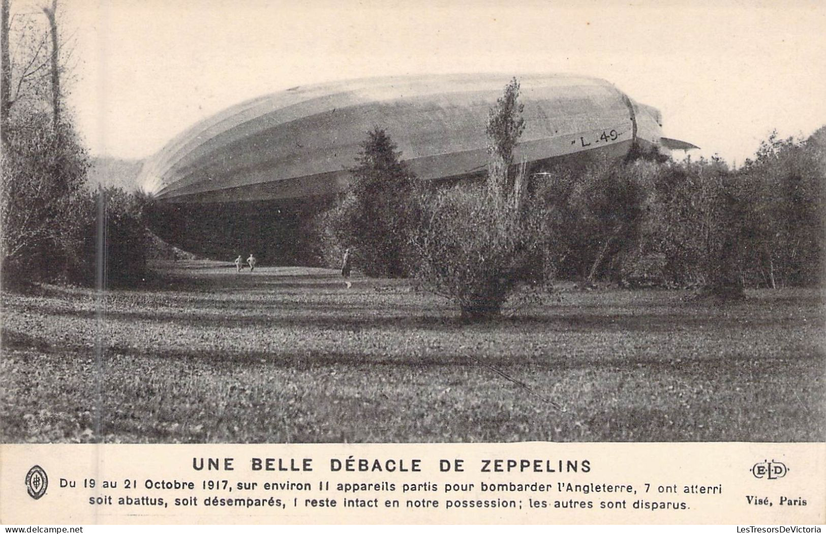 AVIATION - UNE BELLE DEBACLE DE ZEPPELINS - Du 19 Au 21 Octobre 1917 Sur Environ II Appareils.. - Carte Postale Ancienne - Altri & Non Classificati