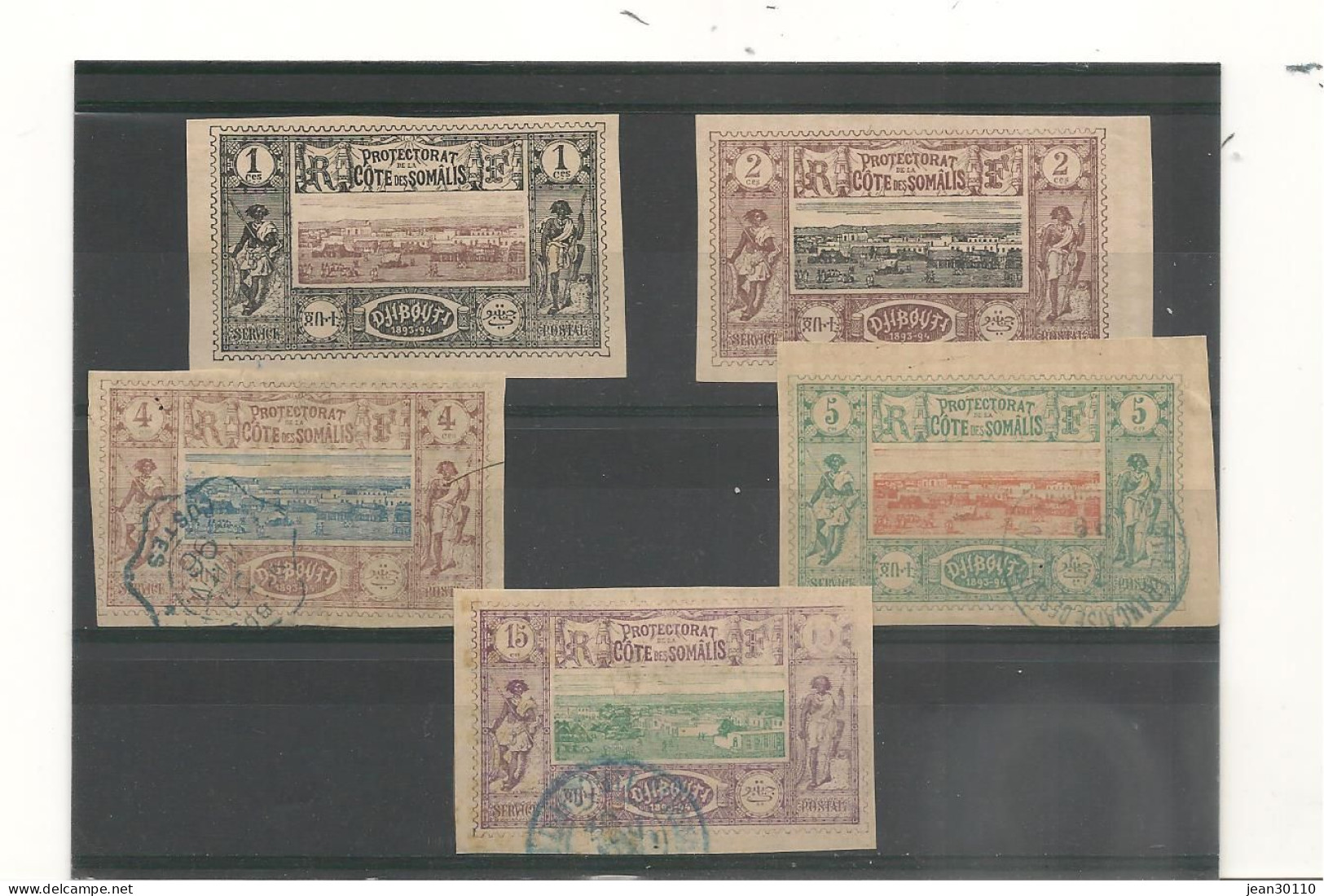 SOMALIS ANNÉE 1894/1900 N°Y/T : 6/9-11 Cote : 38,50€ - Oblitérés