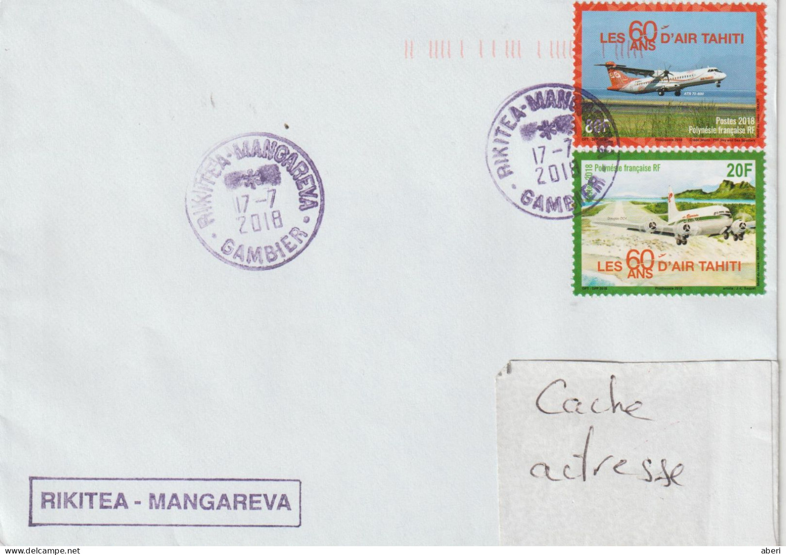 15686  RIKITEA - MANGAREVA - GAMBIER - 2018 - Lettres & Documents