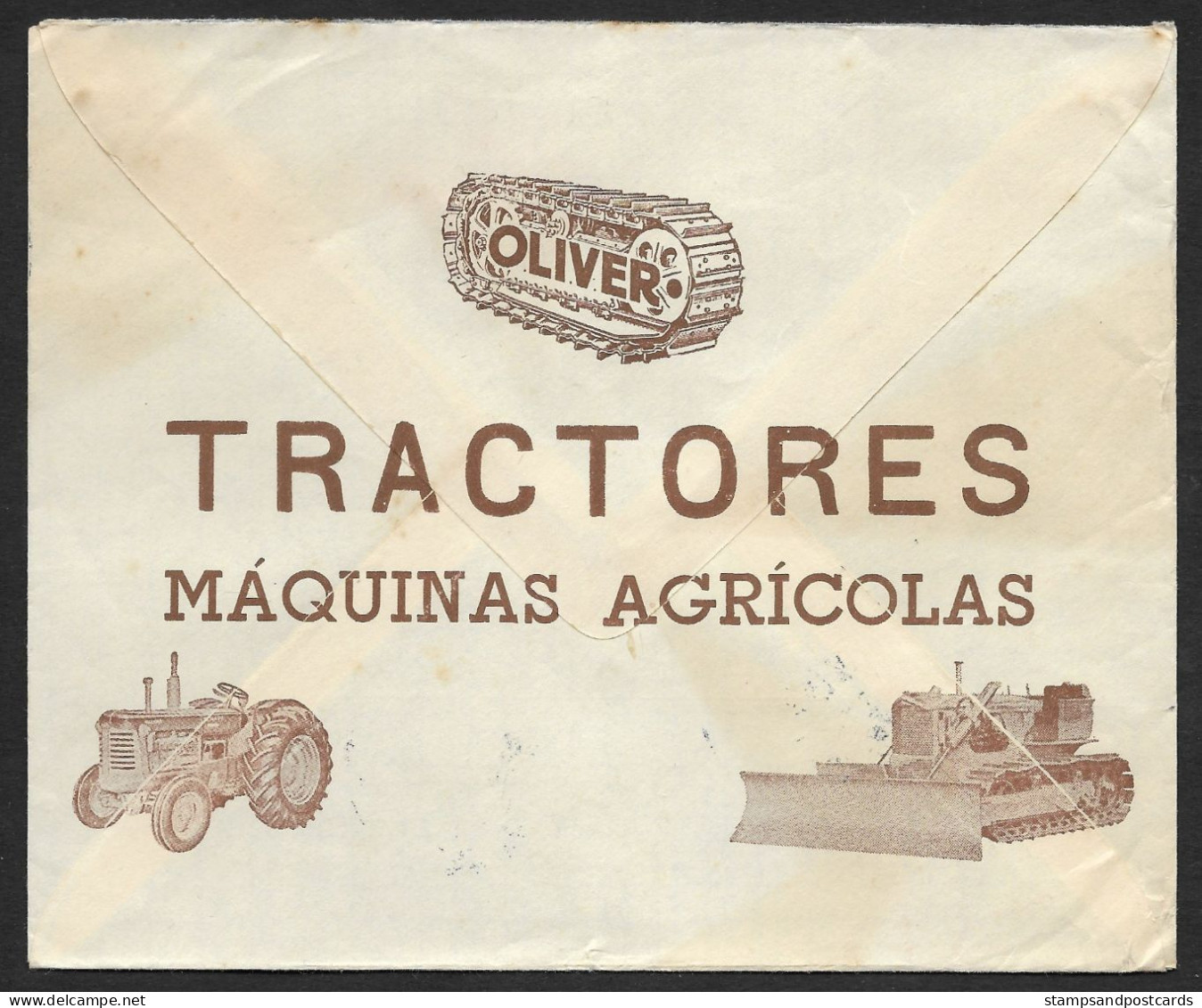 Portugal EMA Cachet Rouge Tracteurs Oliver Machines Agricoles Agriculture 1961 Tractors Franking Meter - Agriculture