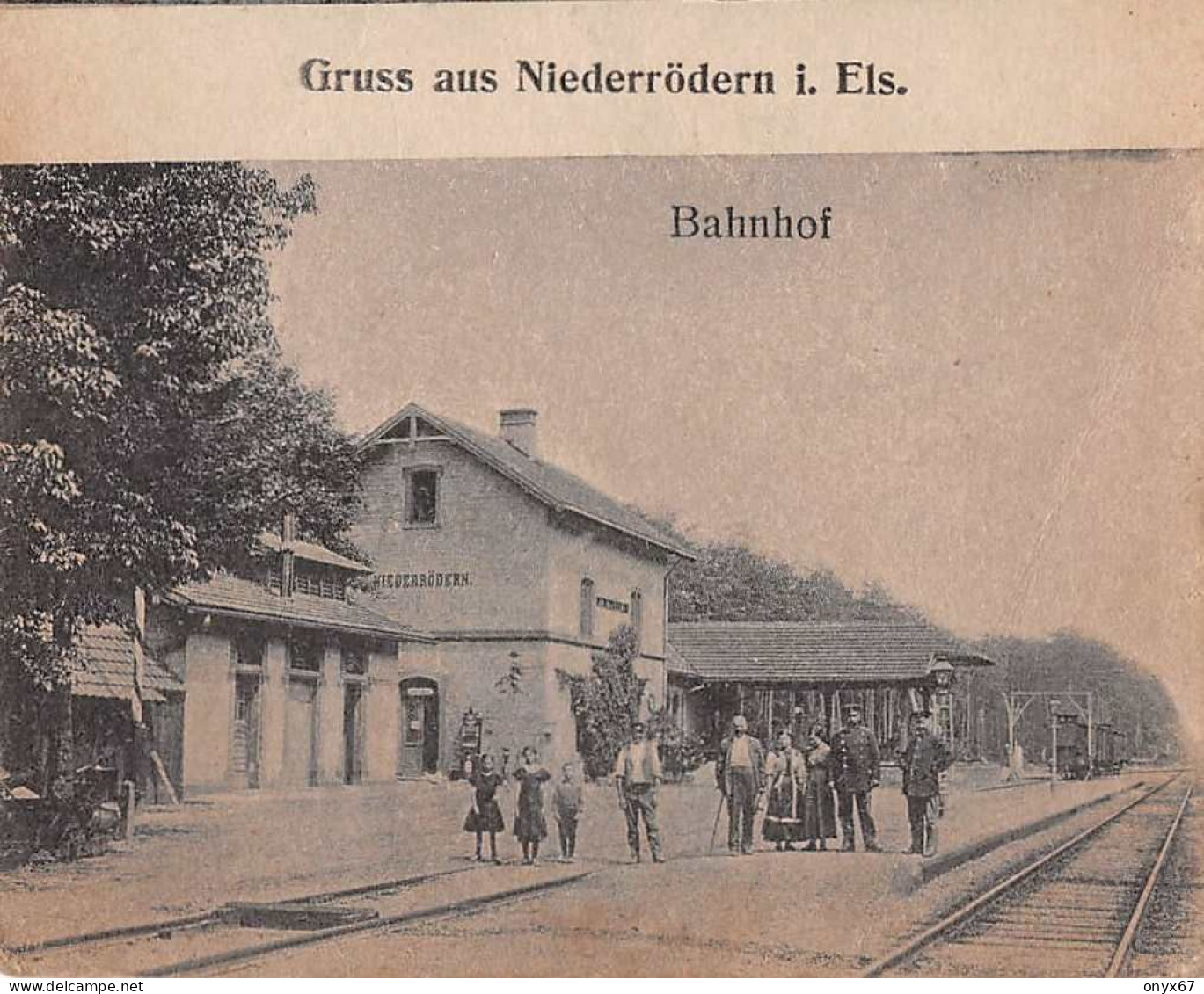 NIEDERRÖDERN-NIEDERROEDERN (67-Bas-Rhin) Gare-Bahnhof-Station-Quai-Voie Ferrée-Chemin Fer - CARTE 2 VUES - RARE - Other & Unclassified